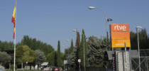Entrada de los estudios de Radio Televisión Española en Prado del Rey